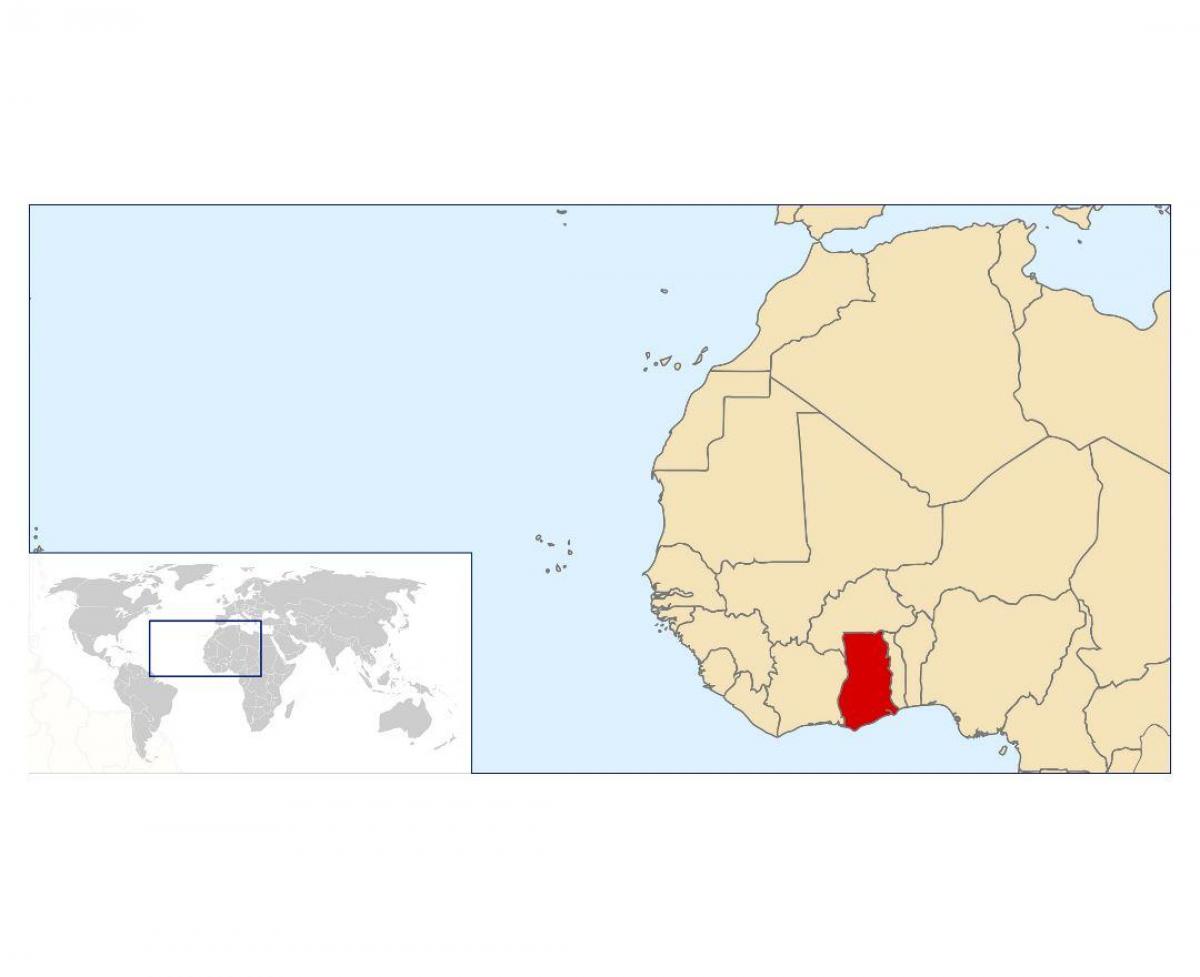 ghana ubicación en el mapa del mundo
