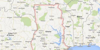 Mapa detallado de accra, ghana