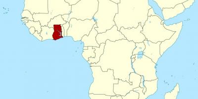Mapa de áfrica que muestra ghana